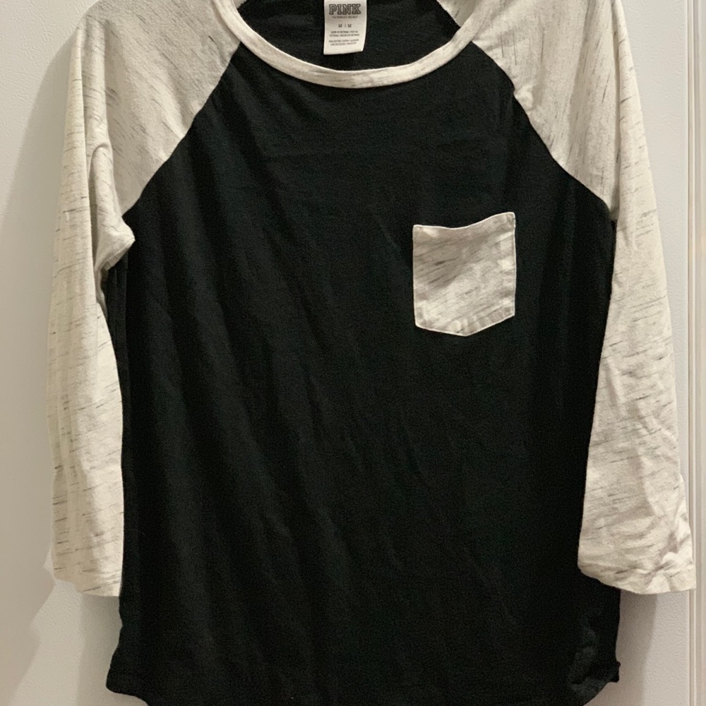 Vs pink baseball tee